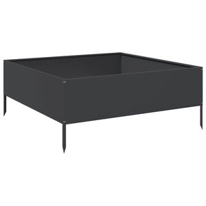 vidaXL fekete ac&eacute;l kerti magas&aacute;gy&aacute;s 100 x 100 x 41 cm