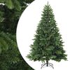 vidaXL Műanyag Hajtogat&oacute;s Kar&aacute;csonyfa Z&ouml;ld 210 cm PVC, PE &eacute;s ac&eacute;l