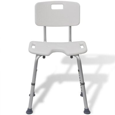 vidaXL alumínium tusoló szék fehér