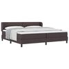 vidaXL Boxspring &aacute;gy matraccal s&ouml;t&eacute;tbarna 200 x 200 cm sz&ouml;vet
