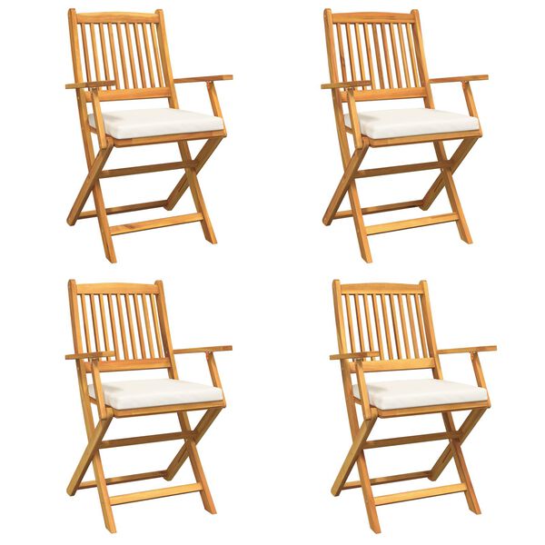vidaXL &Ouml;sszecsukhat&oacute; sz&eacute;k 4 pcs Feh&eacute;r 49 x 57.5 x 92cm T&ouml;m&ouml;r ak&aacute;cfa