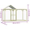 vidaXL impregnált fenyőfa tyúkól 3 x 1,5 x 2 m
