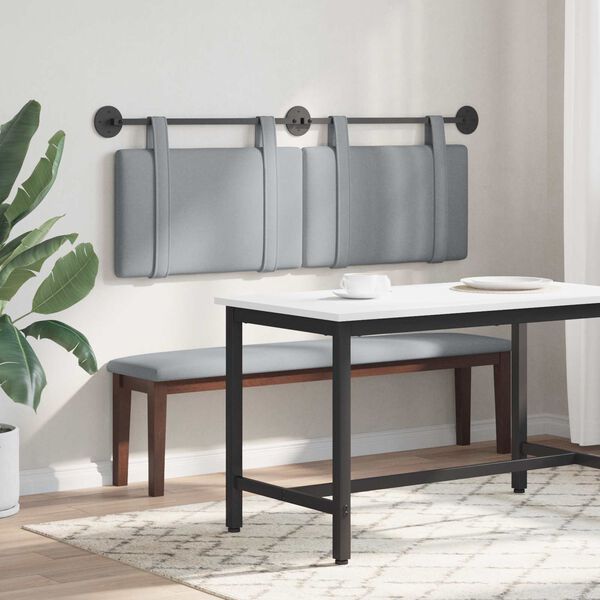 vidaXL Fali Fejt&aacute;mla Egysz&iacute;nű Vil&aacute;gossz&uuml;rke 150 x 55 x 5 cm sz&ouml;vet