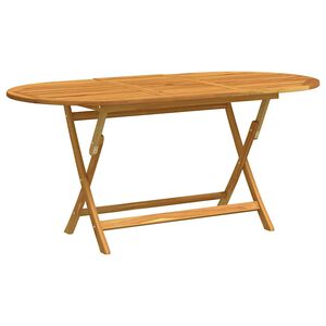 vidaXL t&ouml;m&ouml;r eukaliptuszfa &ouml;sszecsukhat&oacute; kerti asztal 160 x 85 x 75 cm