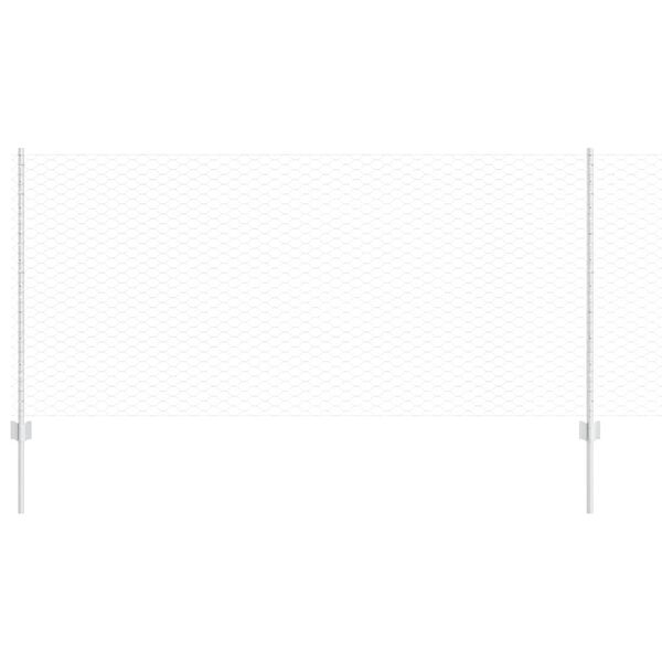 vidaXL Ker&iacute;t&eacute;s oszlopokkal Ez&uuml;st 1 x 50 m Ac&eacute;l