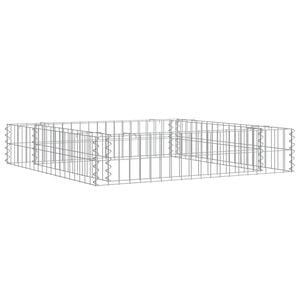 vidaXL horganyzott ac&eacute;l gabion magas&aacute;gy&aacute;s 100 x 100 x 20 cm