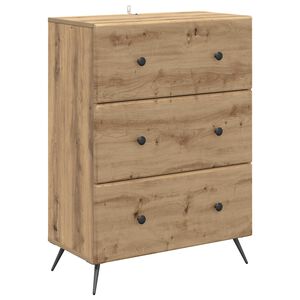 vidaXL Fi&oacute;kos szekr&eacute;ny 66 x 34,5 x 90 cm Szerelt Fa K&eacute;zműves T&ouml;lgy