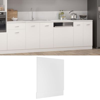 vidaXL fehér forgácslap mosogatógép-panel 59,5 x 3 x 67 cm