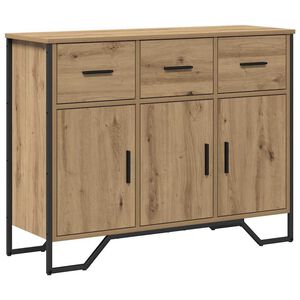 vidaXL Sz&eacute;f fi&oacute;kkal Artisan t&ouml;lgy 97 x 32,5 x 74,5 cm