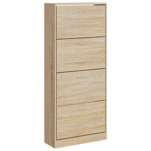 vidaXL sonoma t&ouml;lgy sz&iacute;nű szerelt fa cipőszekr&eacute;ny 63x24x147 cm