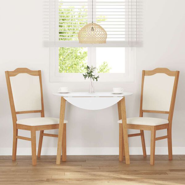 vidaXL 2 db tömörfa gumiból készült étkezőszékek párnákkal