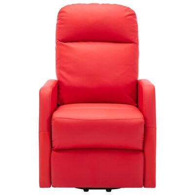 vidaXL piros dönthető/emelhető műbőr fotel
