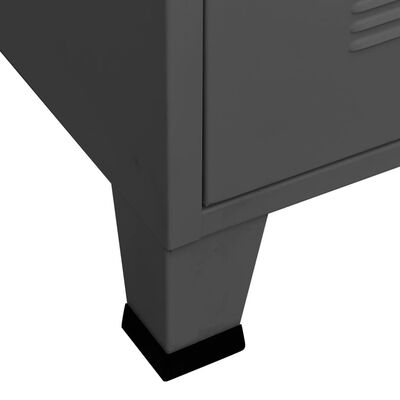 vidaXL antracitszürke fém ipari stílusú TV-szekrény 105 x 35 x 42 cm