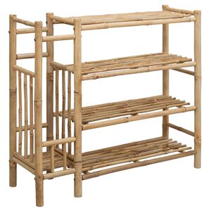 vidaXL Cipőtart&oacute; 88 x 27 x 80 cm Bambusz Term&eacute;szetes