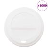 vidaXL 1000 db feh&eacute;r műanyag pap&iacute;r k&aacute;v&eacute;scs&eacute;sze fedelek &Oslash;90mm 12oz 16oz