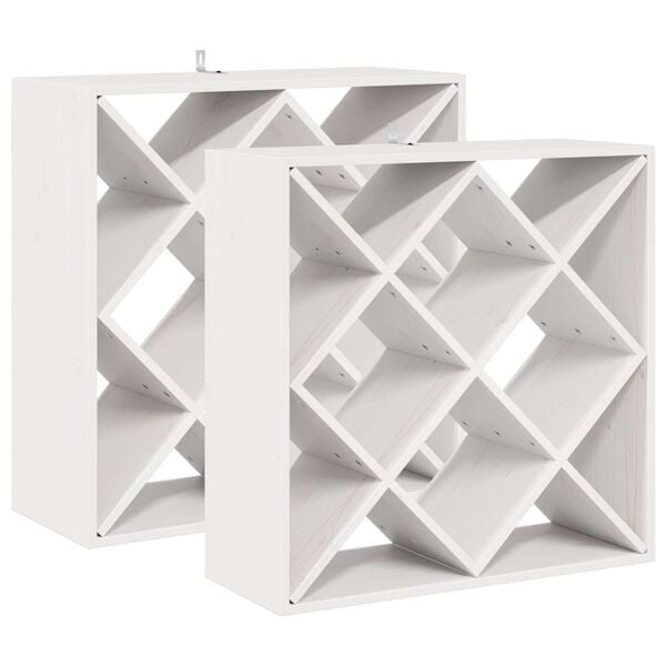 vidaXL Bor&aacute;gas 2 pcs Feh&eacute;r 62 x 25 x 62 cm T&ouml;m&ouml;r fenyőfa