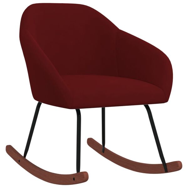 vidaXL bordó szövet hintaszék