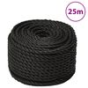 vidaXL fekete polipropil&eacute;n munkak&ouml;t&eacute;l 20 mm 25 m