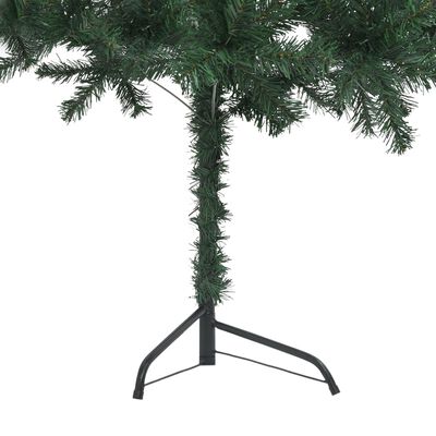 vidaXL zöld PVC megvilágított sarok műkarácsonyfa 210 cm