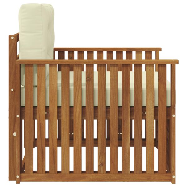 vidaXL K&uuml;lt&eacute;ri kanap&eacute; szett T&ouml;m&ouml;r ak&aacute;cfa &eacute;s poli&eacute;szter Term&eacute;szetes