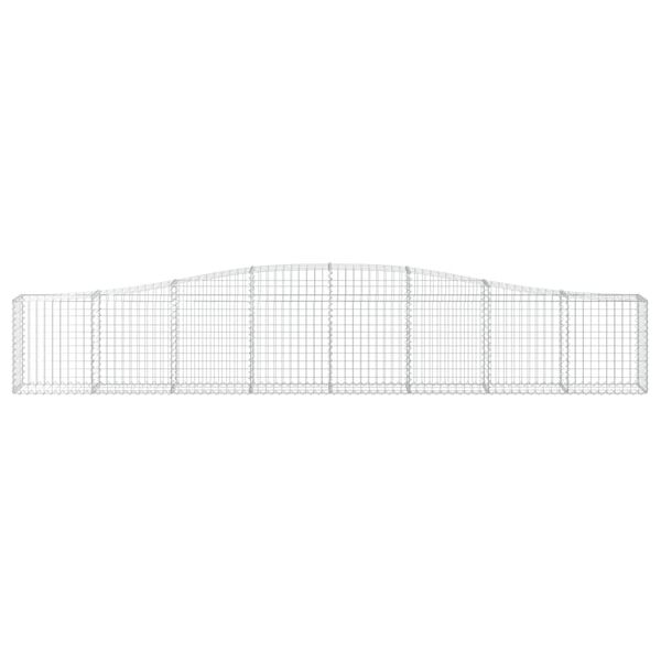 vidaXL 4 db íves horganyzott vas gabion kosár 400x30x60/80 cm