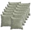 vidaXL P&aacute;rna huzat 12 db HOUTEN Z&ouml;ld 40 x 40 cm Chenille Sz&ouml;vet