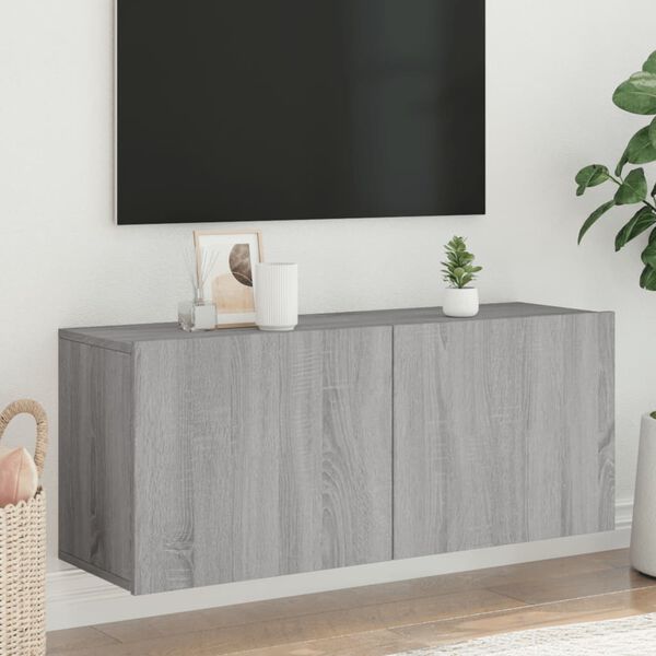 vidaXL sz&uuml;rke sonoma sz&iacute;nű falra szerelhető TV-szekr&eacute;ny 100x30x41 cm