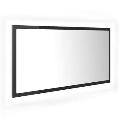 vidaXL fehér LED-es forgácslap fürdőszobai tükör 90 x 8,5 x 37 cm