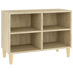 vidaXL sonoma-t&ouml;lgysz&iacute;nű TV-szekr&eacute;ny t&ouml;m&ouml;r fal&aacute;bakkal 69,5x30x50 cm