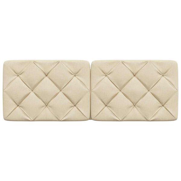 vidaXL krémszínű szövet fejtámla párna 140 cm