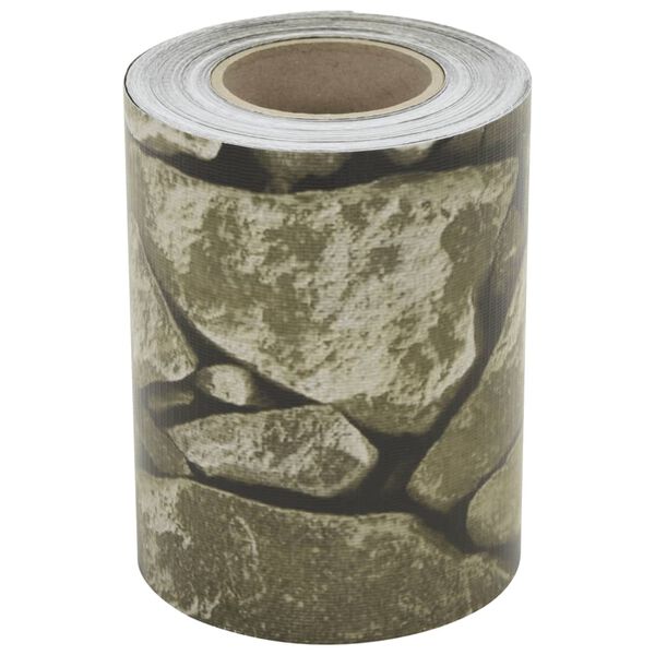 vidaXL 4 db szürke kőmintás PVC kerti belátás elleni paraván 35x0,19 m