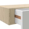 vidaXL 2 db tölgyfa és fehér fali fiókos polc 60 x 23,5 x 10 cm MDF