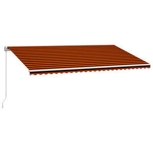 vidaXL narancss&aacute;rga &eacute;s barna k&eacute;zzel kih&uacute;zhat&oacute; napellenző 600 x 300 cm