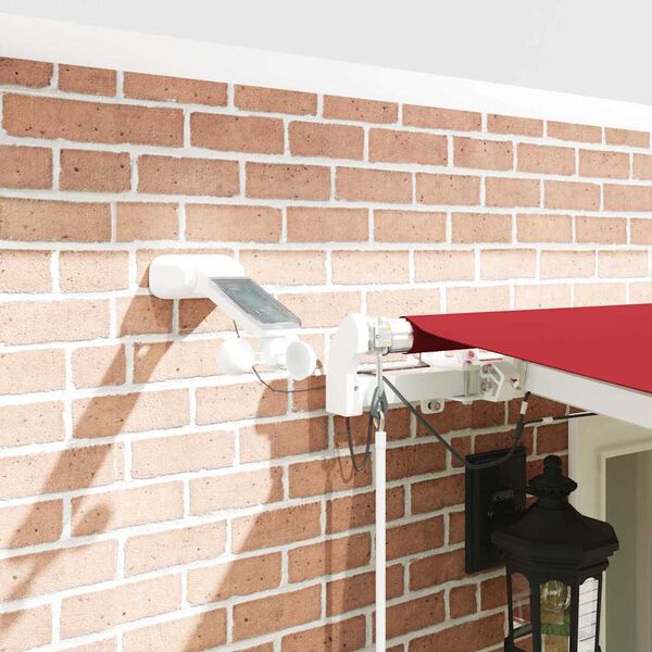 vidaXL Beh&uacute;zhat&oacute; napellenző Piros 600 &times; 350 cm Poli&eacute;szter &eacute;s f&eacute;m