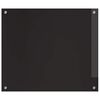 vidaXL Konyhai splashback Fekete 70 x 60 cm edzett üveg