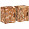 vidaXL &Eacute;jjeli asztal 2 db Barna 35 x 33 x 48 cm