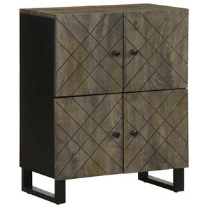 vidaXL Sideboard Fekete 60x33x75 cm t&ouml;m&ouml;rfa Mango