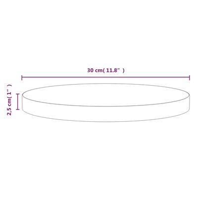 vidaXL tömör fenyőfa asztallap Ø30 x 2,5 cm