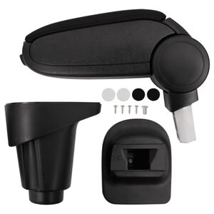 vidaXL aut&oacute; karfa fekete 14x35x(37-53) cm ABS