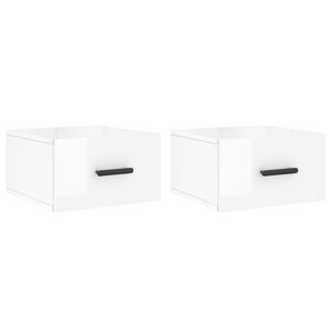 vidaXL 2 db magasf&eacute;nyű feh&eacute;r fali &eacute;jjeliszekr&eacute;ny 35x35x20 cm