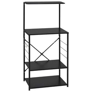 vidaXL fekete szerelt fa mikros&uuml;tő szekr&eacute;ny 60 x 39,6 x 123 cm