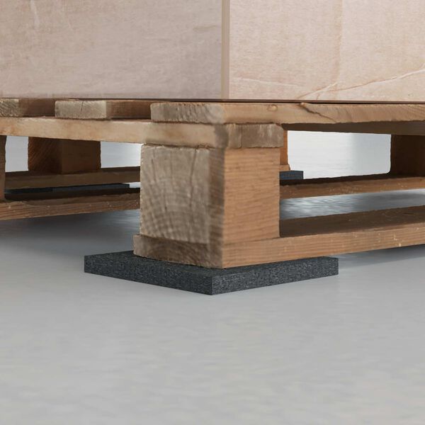 vidaXL Gumi Pad Fekete Gumi