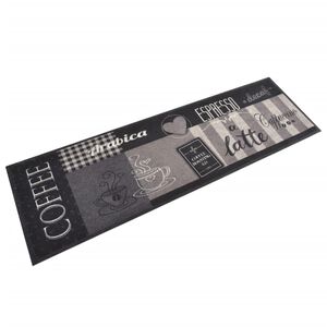 vidaXL fekete moshat&oacute; coffee feliratos b&aacute;rsony konyhaszőnyeg 45x150 cm