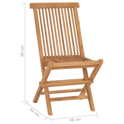 vidaXL 6 db tömör tíkfa összecsukható kerti szék