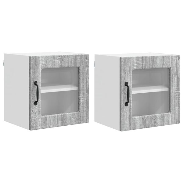 vidaXL Konyhaszekr&eacute;ny 2 pcs Sz&uuml;rke Sonoma 40 x 31 x 40 cm Faanyag