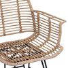 vidaXL &Eacute;tkezősz&eacute;k 2 pcs Term&eacute;szetes 44 x 44 x 74 cm Rattan &eacute;s Vas
