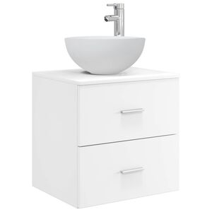 vidaXL Fali Mosd&oacute; Szekr&eacute;ny Feh&eacute;r 49,5 x 35 x 63 cm Szerelt Fa