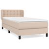 vidaXL cappuccino sz&iacute;nű műbőr rug&oacute;s &aacute;gy matraccal 90 x 190 cm