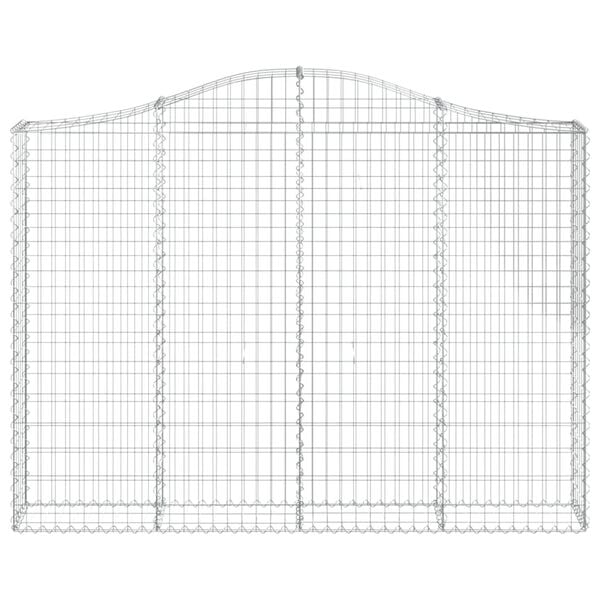 vidaXL 9 db &iacute;ves horganyzott vas gabion kos&aacute;r 200x30x140/160 cm