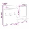 vidaXL Fali Kabáthorog polcokkal Szürke Sonoma 90 x 10 x 50 cm Faanyag